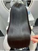 ロングヘアーダークグレージュ髪質改善 松阪美容室