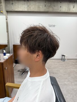 タメ(tame-) サーフカール/フェザーパーマ/ブルーブラック【都賀/メンズ】