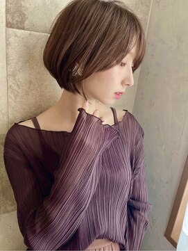 ロンド アンブル 四条烏丸(Lond ambre) 丸みショートボブ/小顔/韓国/モカブラウン