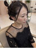 【中里恵梨】顔まわり/ヘアセット/編み込みアップヘア/参列ヘア