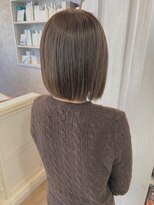 キャアリー(Caary) 福山美容室caaryイルミナカラーオリーブベージュ切りっぱなし