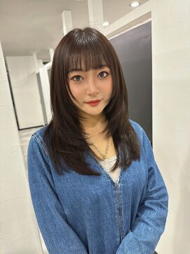 ピリオド 松阪(Period.) ミディアムレイヤーこっくりココアブラウン髪質改善Period.松阪