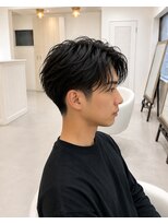 メンズカット バイ ソイクフ(メンズカット by SOY-KUFU)&nbsp;メンズマッシュセンター分けツーブロックフェザーパーマ/東伏見