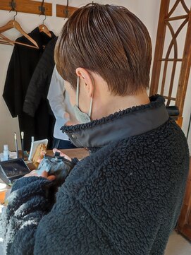 ナタン 自由が丘(NATHAN) フェザーボブ×こなれヘア×ウェットヘア