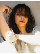 ホヌア(hoNua.) 【hoNua.】こなれミディアム うざバング 巻き 20代30代40代