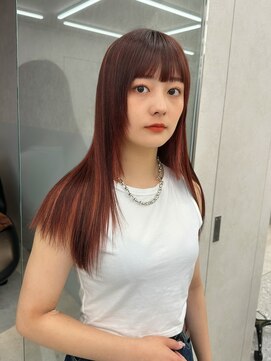 ロンド マーレ 天神大名店(Lond mare) ピンクブラウン/暖色カラー/カシスピンク/韓国ヘア/顔周りカット