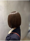 ココアブラウン ボブ ショート