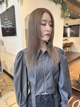 ココロクレド(COCOLO credo) ミルクティベージュ × 顔まわりレイヤー