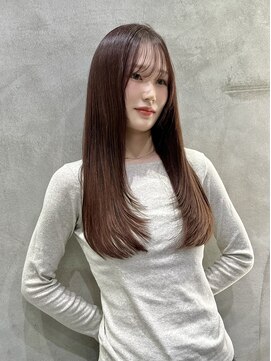 ロンドネートゥル 新潟(Lond naitre) ピンクブラウンレイヤーロングヘアスタイル　（新潟/万代）