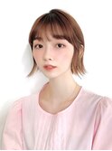 ボブウルフ外国人風カラーココアベージュ透明感20代30代40代銀座