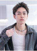 カルマパーマ/ベリーショート/ダークアッシュ/ニュアンスパーマ