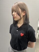 ヴィンスジオ 岐阜駅南(vince gio) ベージュとブラックのエンドカラー/ケアブリーチ/ダブルカラー