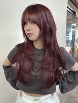 ラ キング(LA KING)&nbsp;ボルドー×レイヤーカット