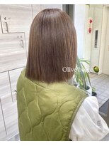 ザ パス 警固店(the path)&nbsp;ブリーチなしダブルカラーでつくるオリーブベージュ