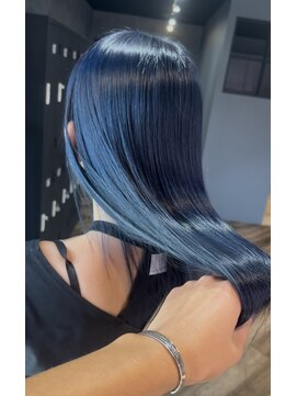 アグ ヘアー フォレスト 金沢駅西店(Agu hair forest) インフィニティブルー×ロング《髪質改善》