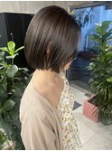 【MIZU】透明感オリーブブラウン×レイヤーボブ