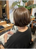 ボブショート×ウォームベージュ