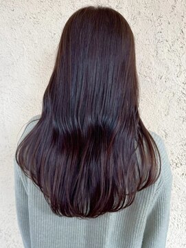 プリモ ココ 鍋島店(Primo coco.) 酸性ストレート ロングヘア ラベンダーブラウン 髪質改善 20代