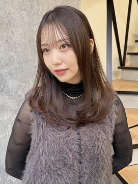 ミリ(mm) レイヤーカット オリーブベージュ カラー 韓国 髪質改善 仙台