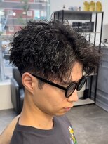 メンズサロン マウナ(men's salon Mauna) 極道パーママンバンヘアスペインカールダークアッシュマッシュ