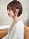 似合わせショートボブ30代40代50代前下がり小顔銀座丸顔面長黒髪
