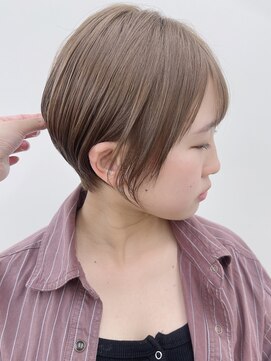 モリオフロムロンドン 原宿本店(morio from London) 【morio原宿】丸みショートボブ 耳かけショート グレージュ