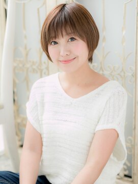 ブルー(BLUE) シースルーバングxテラコッタ大人ヘルシーヘア20代30代40代b水戸