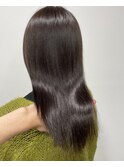 酸性縮毛矯正×少しくすんだビターブラウン