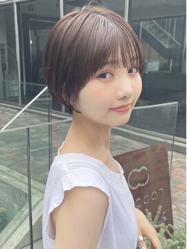 コクーン 銀座(Cocoon) 背伸びショート#切りっぱなしボブ#美髪#ピンクブラウン