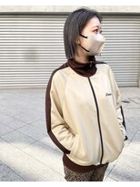 ケンジ ツルヤチョウ(KENJE tsuruyacho)&nbsp;ミニボブ/地下風グレージュ