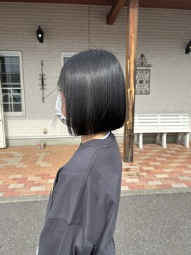 アボックス(abox) 美髪矯正 × 切りっぱなしボブ