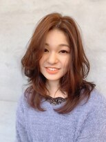 ヘアアンドアイラッシュ ココアンジェ くりえいと宗像店(Coco Ange)&nbsp;【CocoAnge宗像/担当:沖村】ウルフレイヤー×ピンクベージュ1