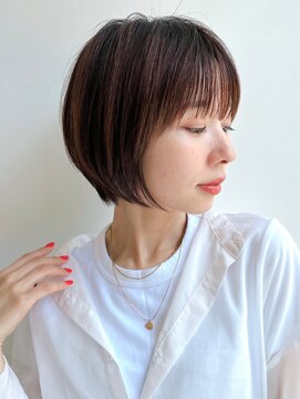 トルネード(TORNADO) 大人ショート前髪ありひし形丸みボブ丸顔絶壁面長K20240808