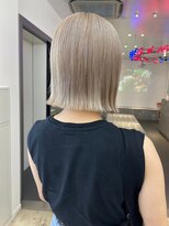 テーマ 下北沢(Thema) ボブ白髪染め白髪ぼかしブリーチなしダブルカラー下北沢