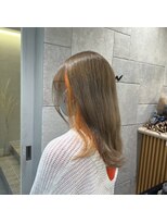 メロウバイケンジ(mellow by KENJE)&nbsp;オレンジ/ベージュ/ダブルカラー/ハイトーン/ブリーチカラー