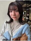 ”くびれヘア×チャコールカラー”