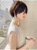 大人可愛いショート/ベージュカラー/2way [熊本/上通/下通〕