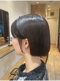 マッシュショート丸みショート黒髪ショートベリーショート40代