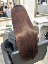 ソワンドゥブレスシエン 堀江店(soin de brace CIEN) ピンクブラウンカラーロング似合わせカット美髪ブリーチなし