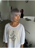 ホワイトグレージュ/デジタルパーマ/チェリーブラウン/宜野湾
