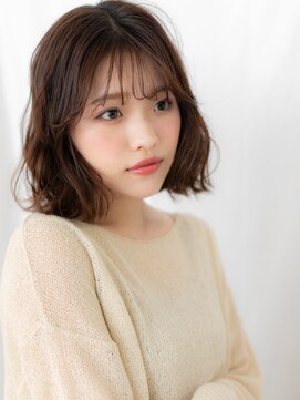 カバーヘア ブリス 川口(COVER HAIR bliss) アースカラー立体感エアリーフェミニンボブ//川口10代20代30代