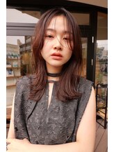 クラン バイ ヘッドライト 青葉台店(clan by HEADLIGHT) ミディアム外はね/秋髪／アプリコット