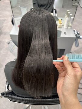 髪質改善　中性ストレート/地毛風カラー/艶髪