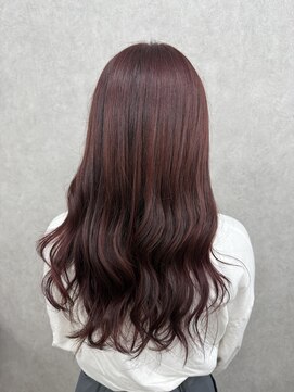 ブリーチなしレッドブラウンカラー♪