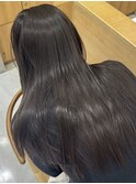 黒髪ストレートロングレイヤーミディアム髪質改善ストレートヘア