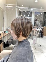 アッシュ 大泉学園店(Ash)&nbsp;脱白髪染めハイライト×ショートボブ【Ash大泉学園　横山】