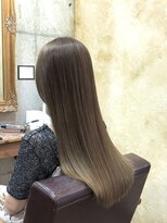 美容室カードル 新小岩店(Cadre)&nbsp;オリーブカラー/韓国風レイヤー/艶髪ストレート/新小岩