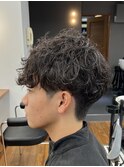 MEN’S/サーフカール/刈り上げセンターパート/表参道駅/青山
