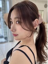 アッシュ 茗荷谷店(Ash)&nbsp;顔まわりレイヤーカットバタフライカットココアブラウン