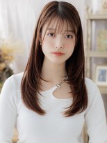 カバーヘア ブリス 北浦和(COVER HAIR bliss)&nbsp;ウォームベージュ顔回りレイヤーストレートh4北浦和20代30代40代